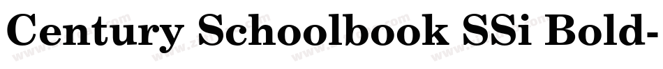 Century Schoolbook SSi Bold字体转换